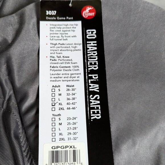 Silver Cramer Dazzle Football Pants - Picture 4 of 5